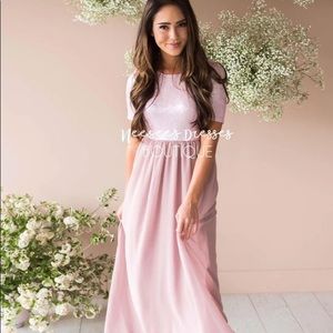 Neesee's Dresses Boutique pink sequined dress